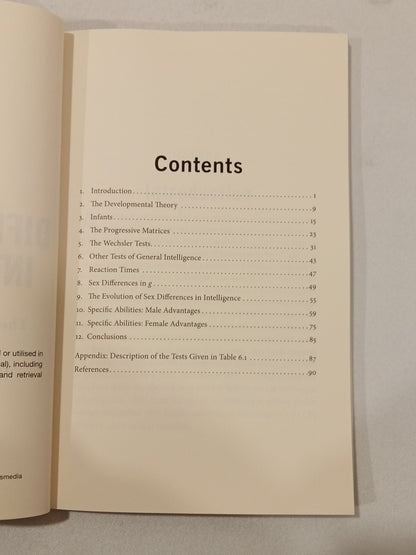 Sex Differences in Intelligence: The Developmental Theory by Richard Lynn PB