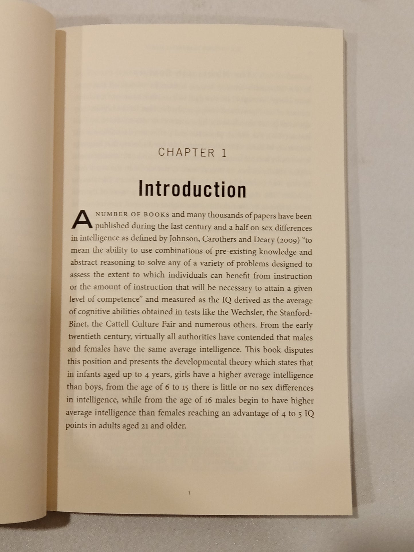 Sex Differences in Intelligence: The Developmental Theory by Richard Lynn PB