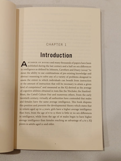 Sex Differences in Intelligence: The Developmental Theory by Richard Lynn PB