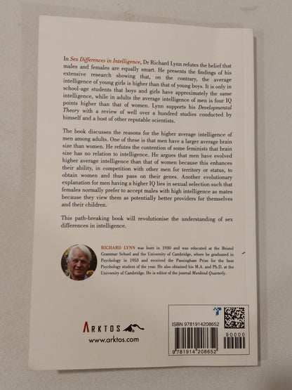Sex Differences in Intelligence: The Developmental Theory by Richard Lynn PB
