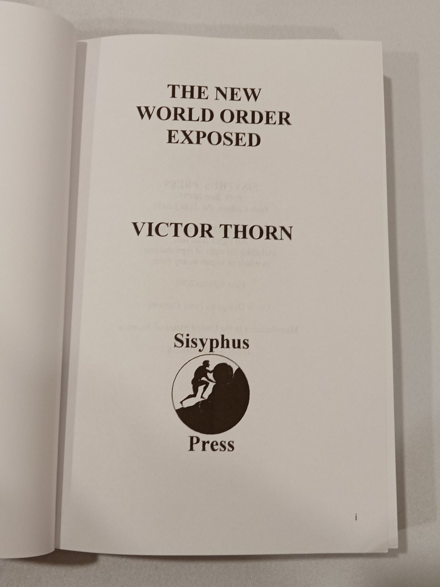 New World Order Exposed by Victor Thorn PB