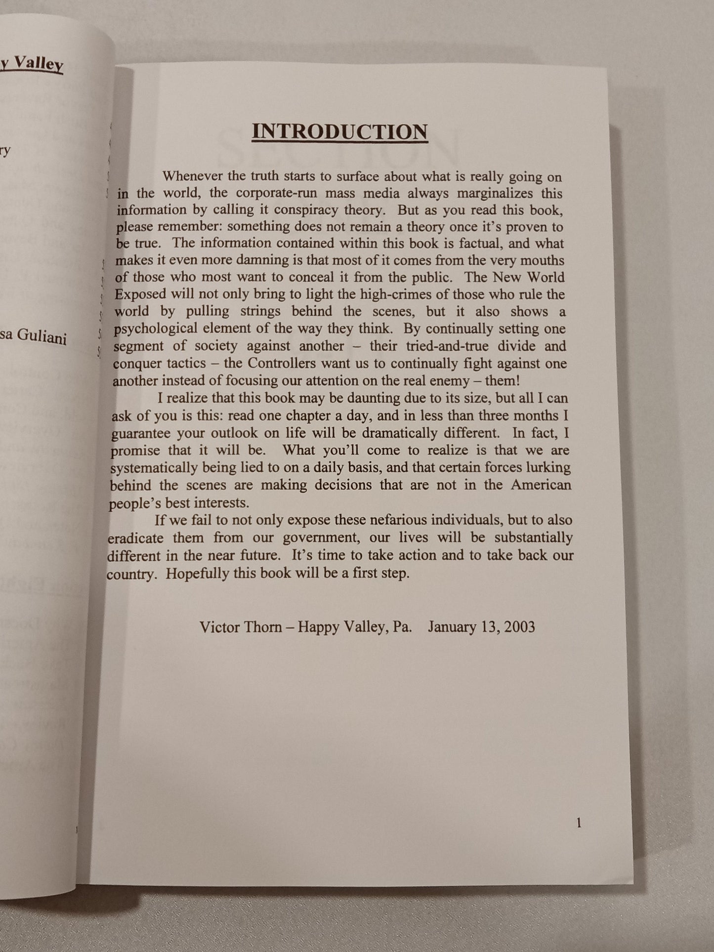 New World Order Exposed by Victor Thorn PB