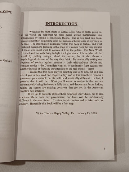 New World Order Exposed by Victor Thorn PB