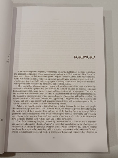 Deliberate Dumbing Down of America by Charlotte Iserbyt PB