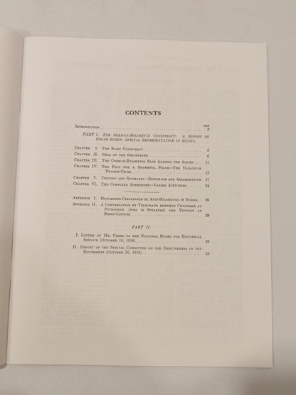 German-Bolshevik Conspiracy by Committee on Public Information SB