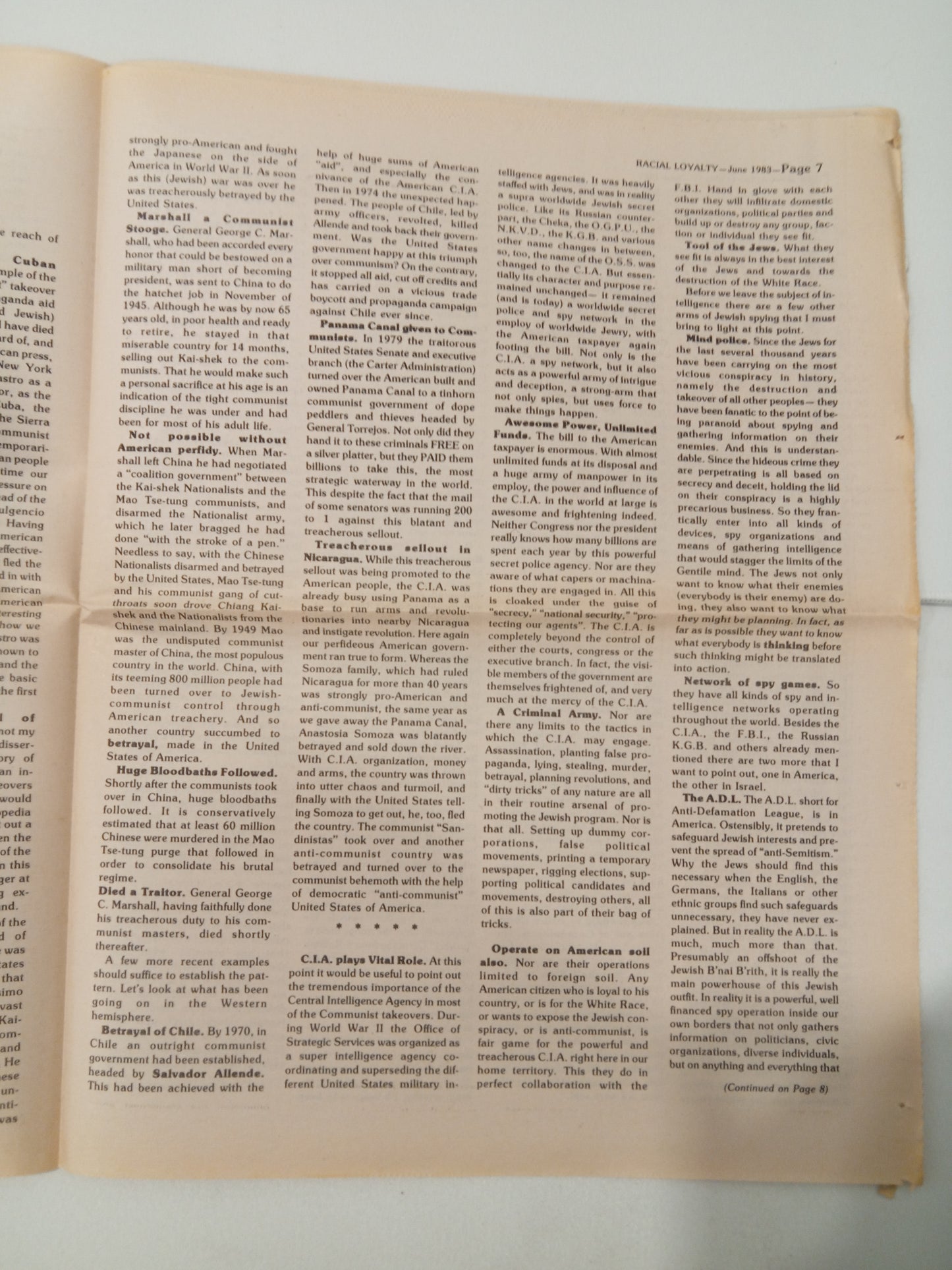 Racial Loyalty, Issue 1: 1983 by Ben Klassen NE