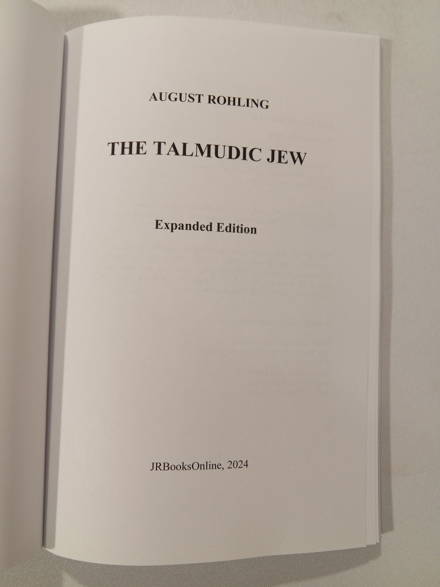 'Talmudic Jew by August Rohling PB