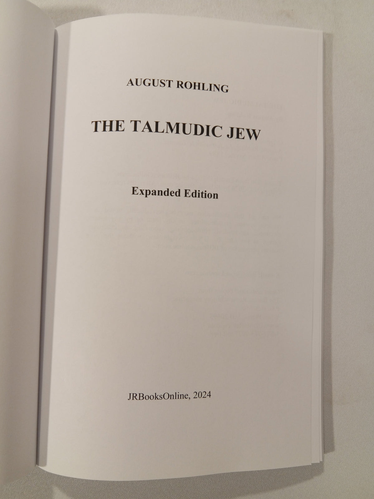 'Talmudic Jew by August Rohling PB