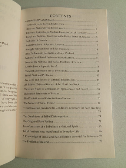 Nationality and Race: Anthropologist's Point-of-View by Arthur Keith PB