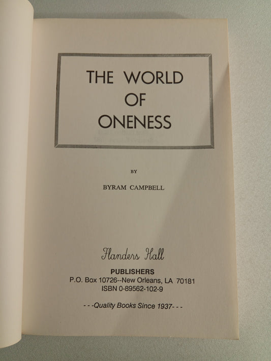 World of Oneness by Byram Campbell