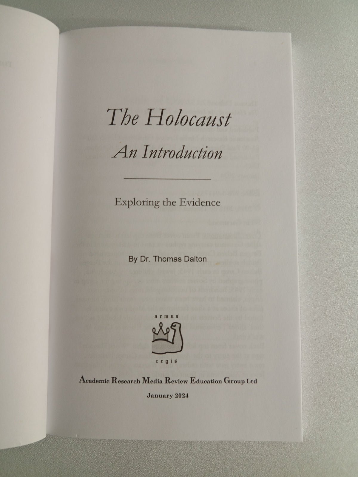 Holocaust: An Introduction by Thomas Dalton PB