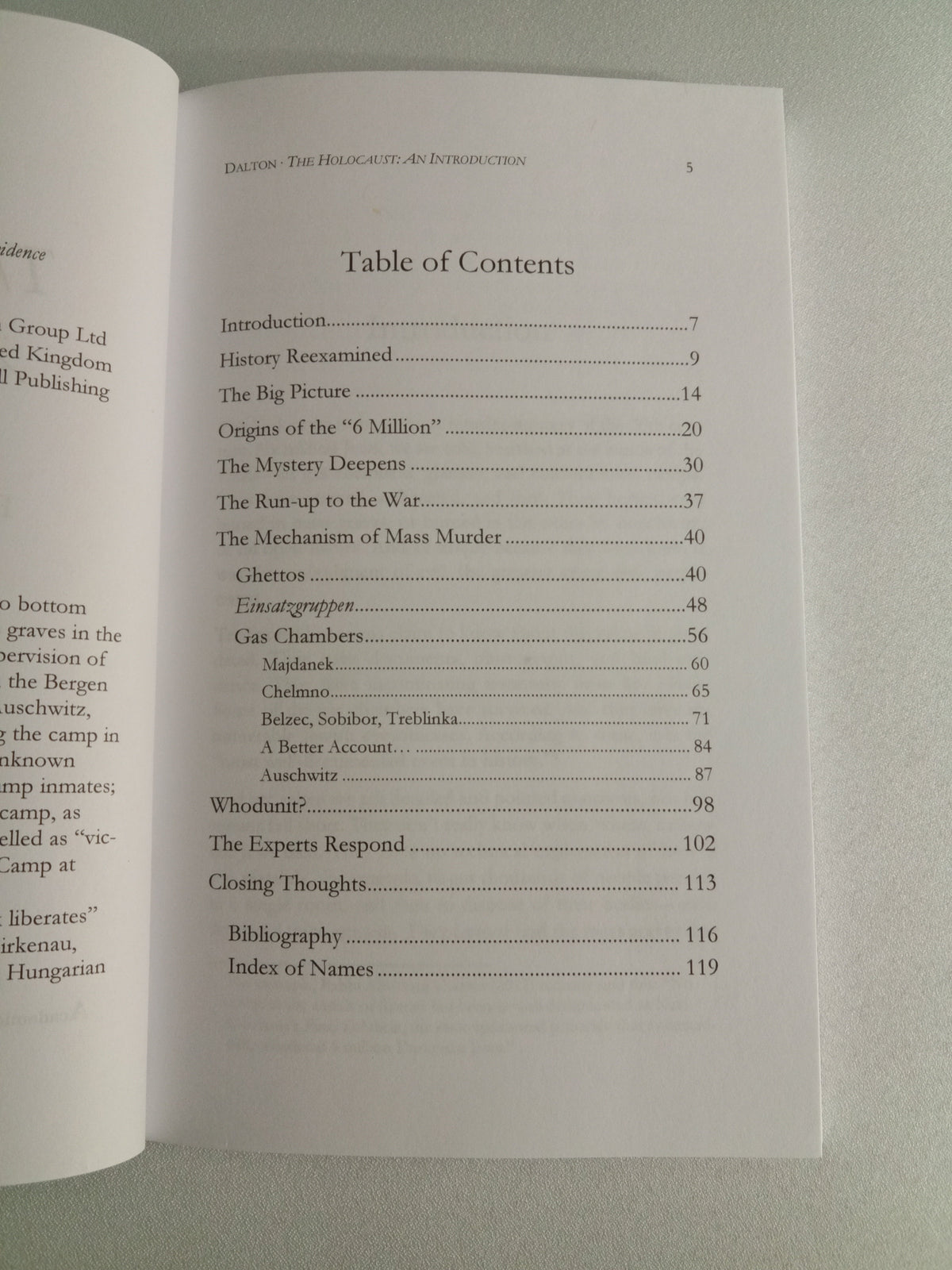 Holocaust: An Introduction by Thomas Dalton PB