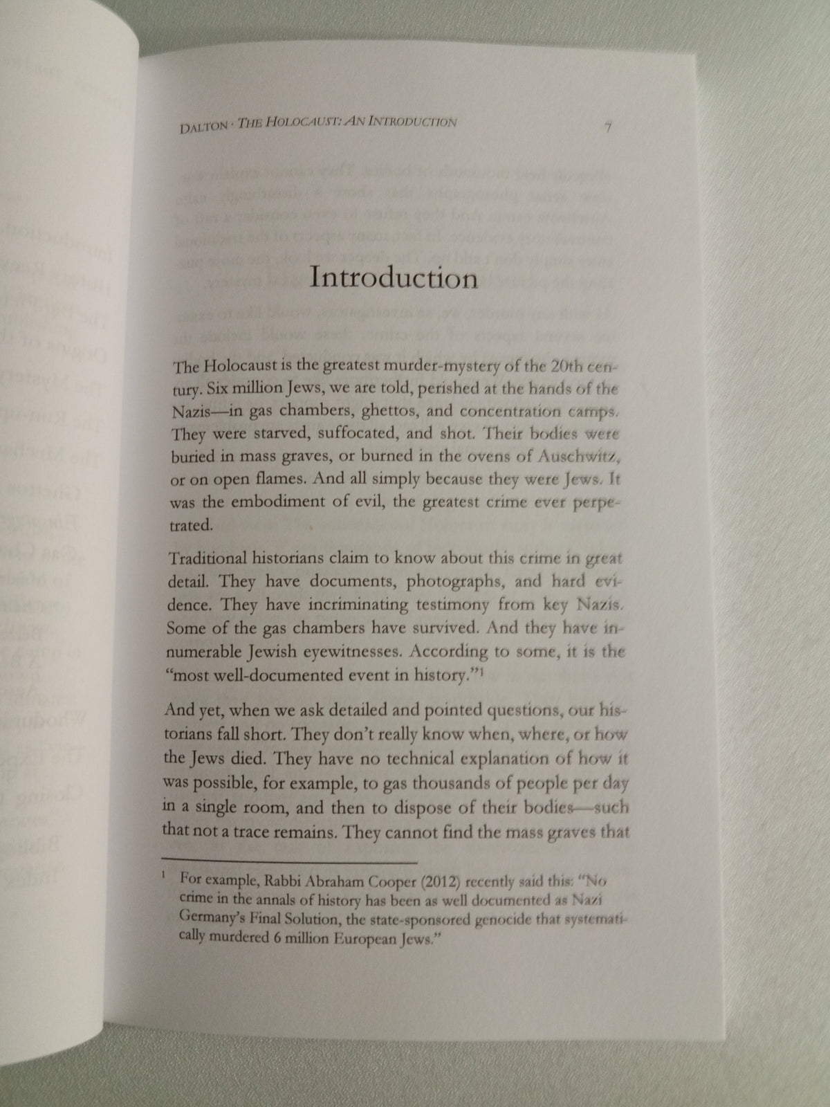 Holocaust: An Introduction by Thomas Dalton PB