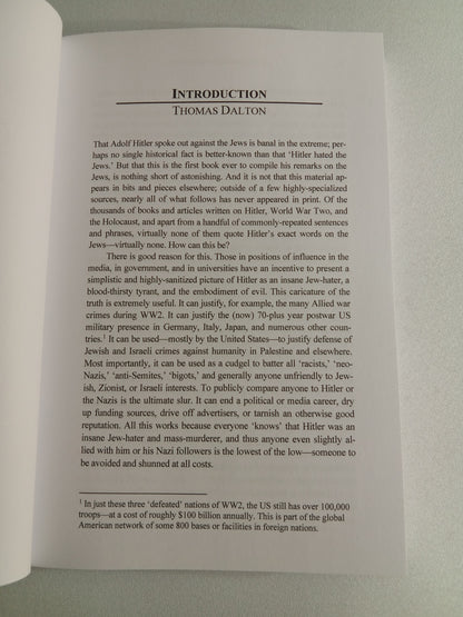 Hitler on the Jews by Thomas Dalton PB