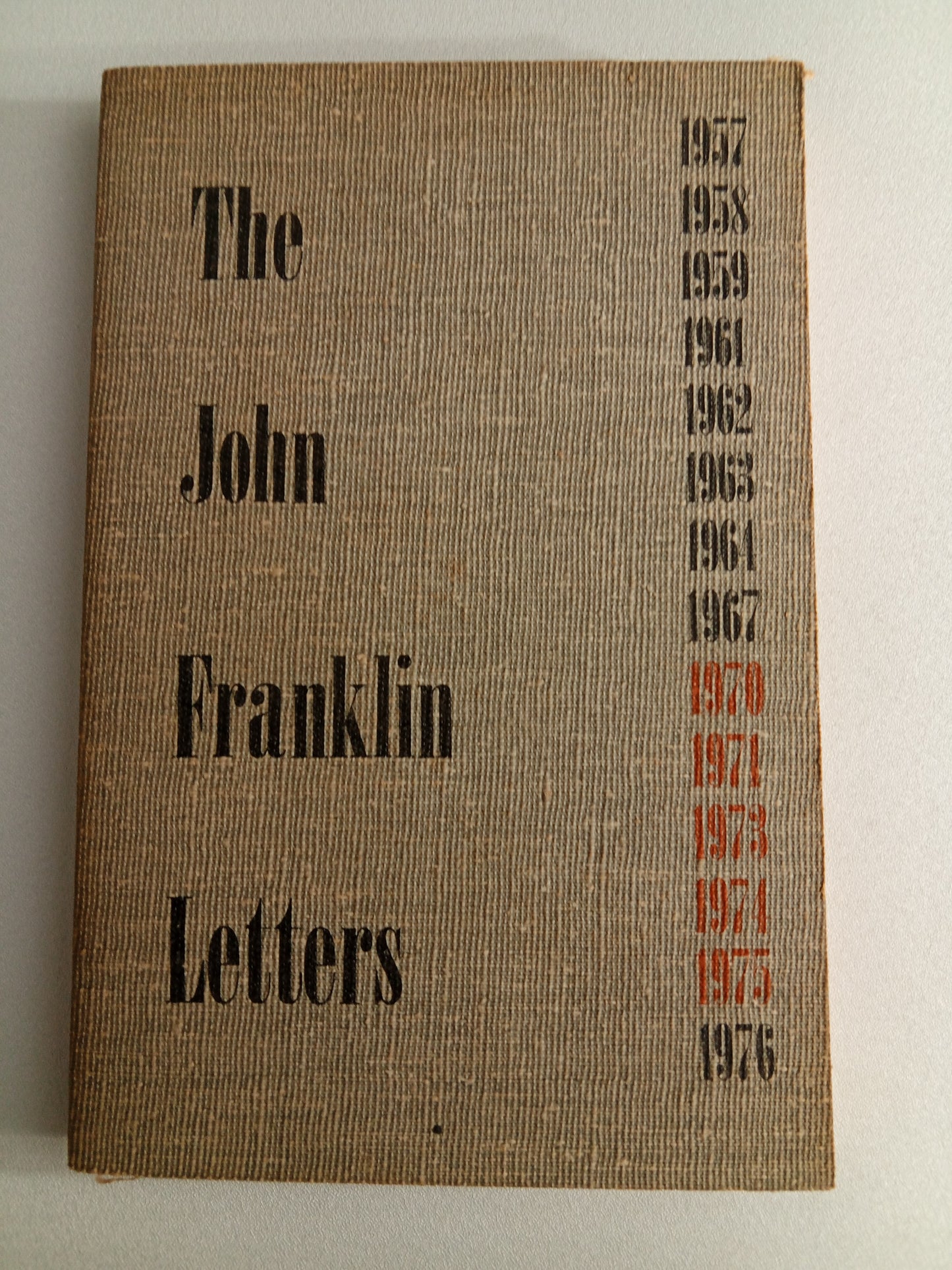 John Franklin Letters by Bookmailer PB