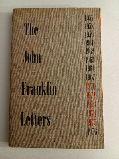 John Franklin Letters by Bookmailer PB