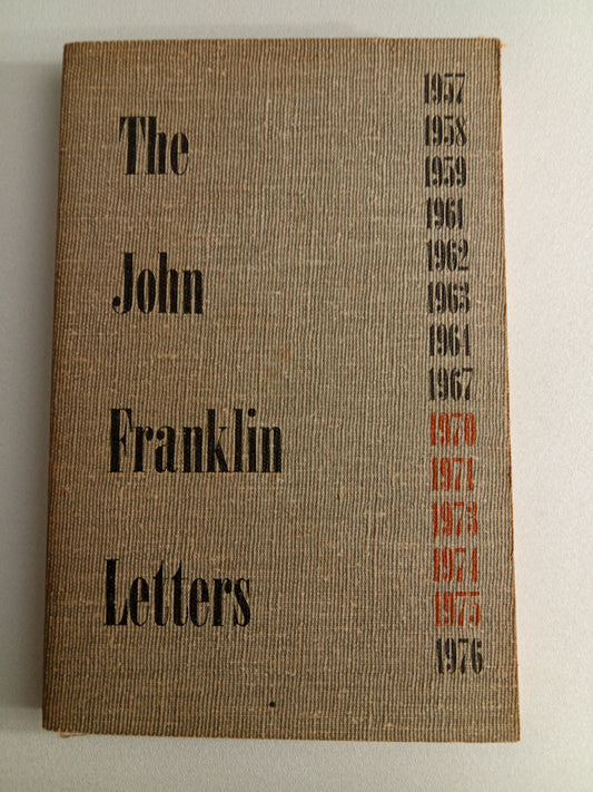 John Franklin Letters by Bookmailer PB
