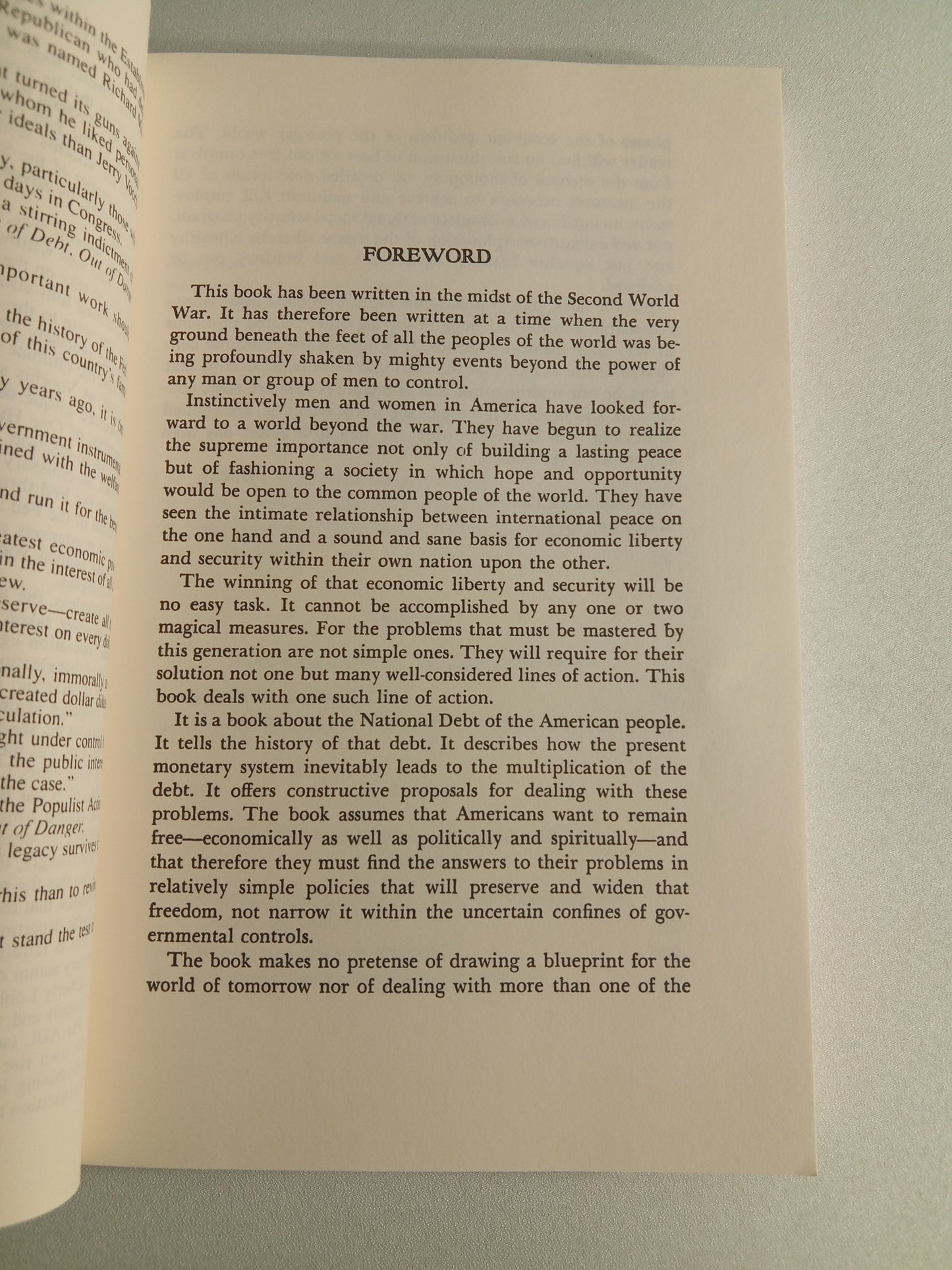 Out of Debt, Out of Danger: Proposals for War Finance and Tomorrow's Money by Jerry Voorhis
