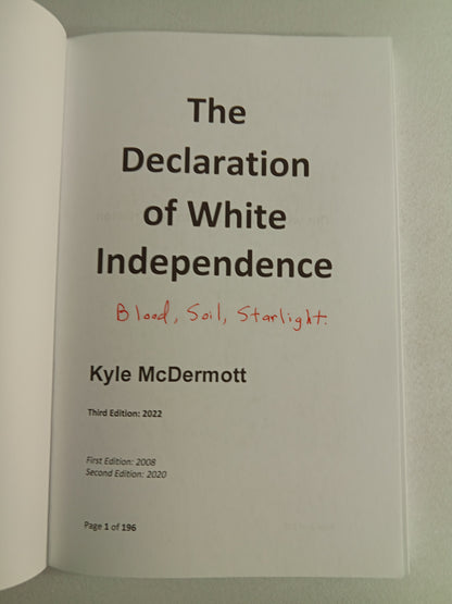 Declaration of White Independence by Kyle McDermott PB