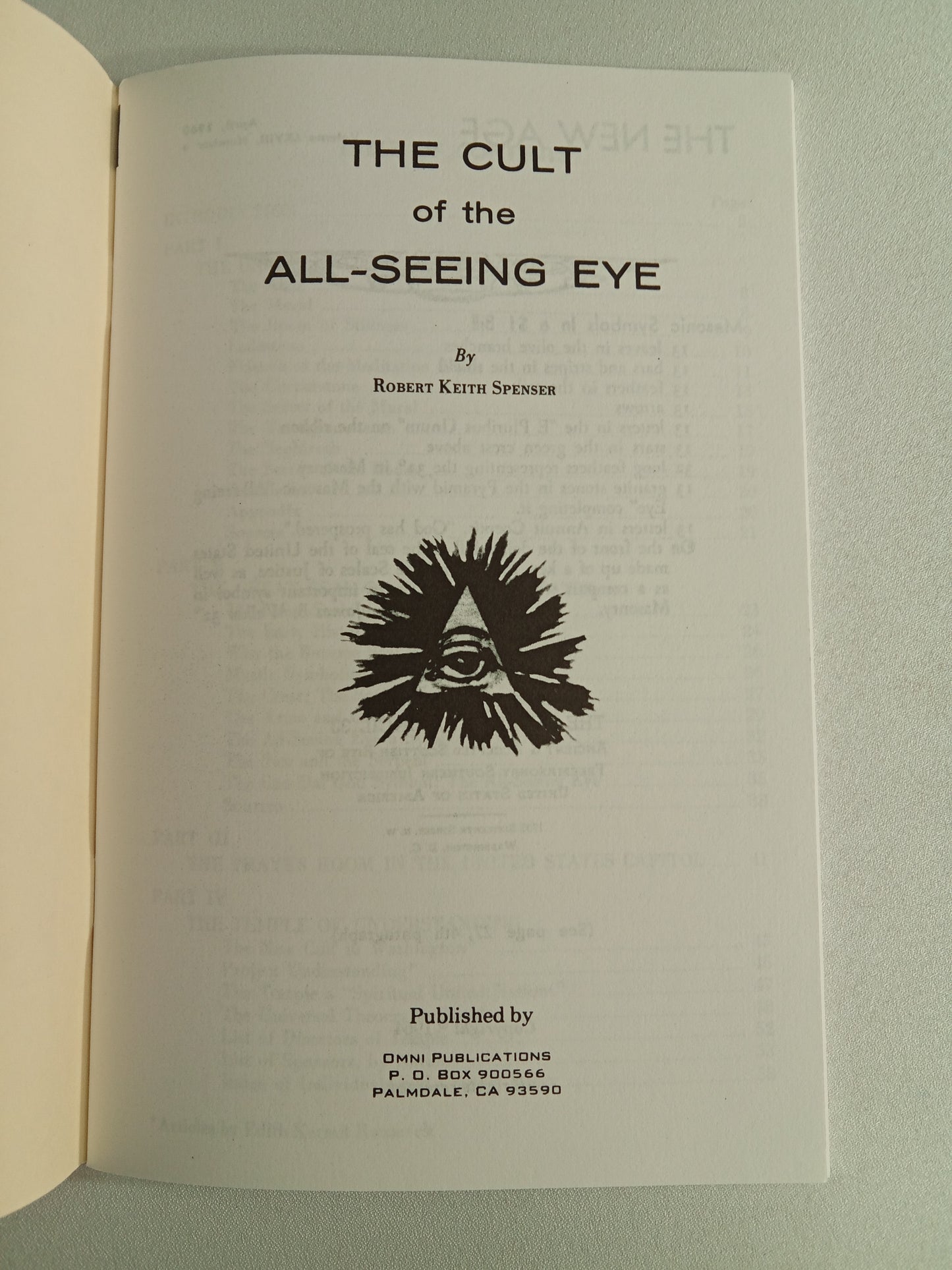 Cult of the All-Seeing Eye by Robert Spenser SB