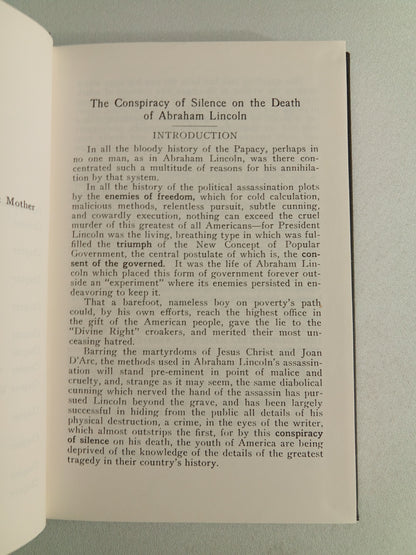 Suppressed Truth About the Assassination of Abraham Lincoln by Burke McCarty HB