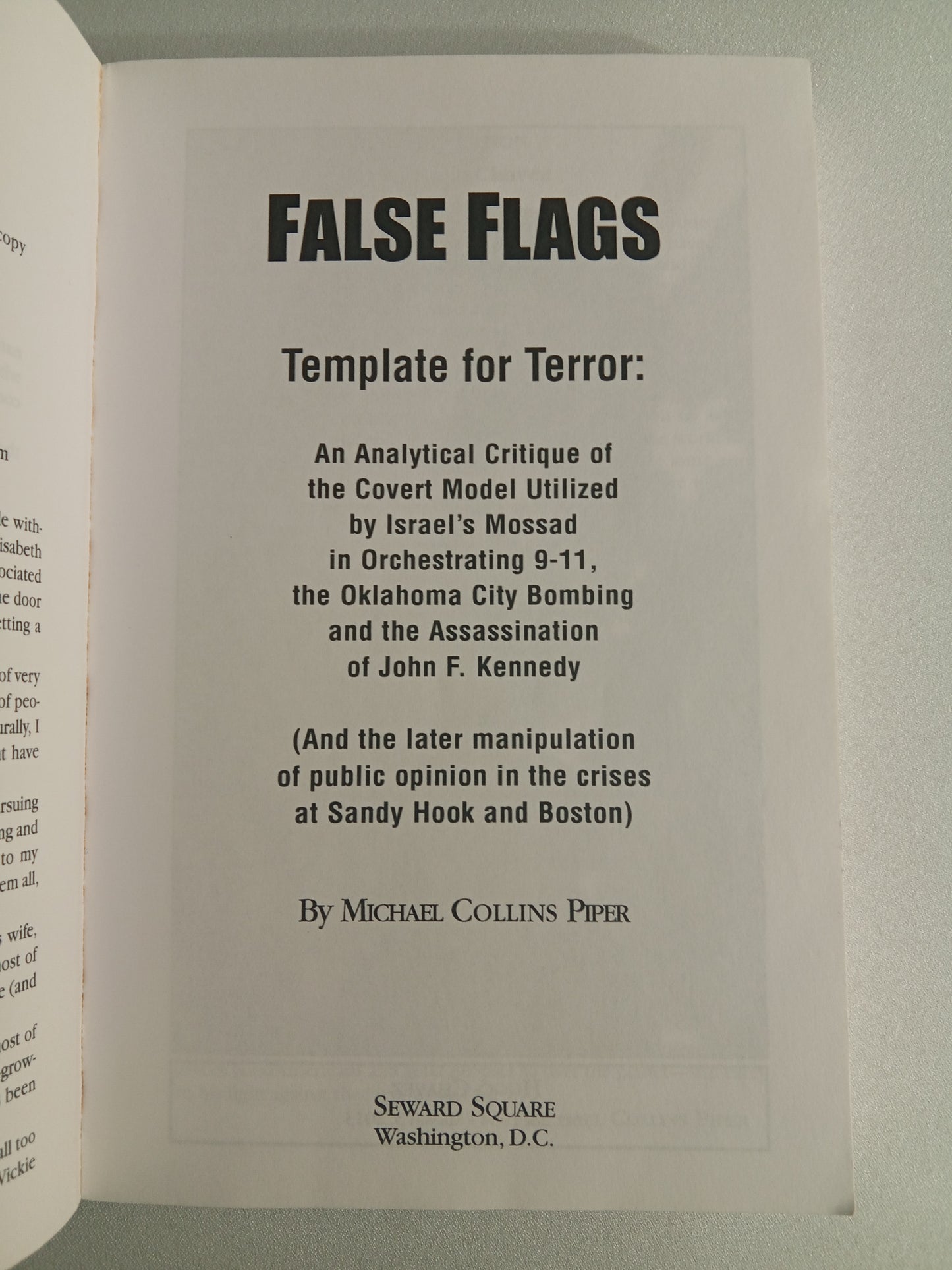False Flags: Template for Terror by Michael Piper PB