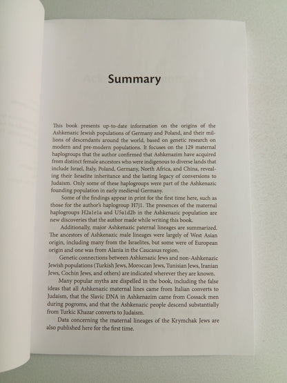 Maternal Genetic Lineages of Ashkenazic Jews by Kevin Brook