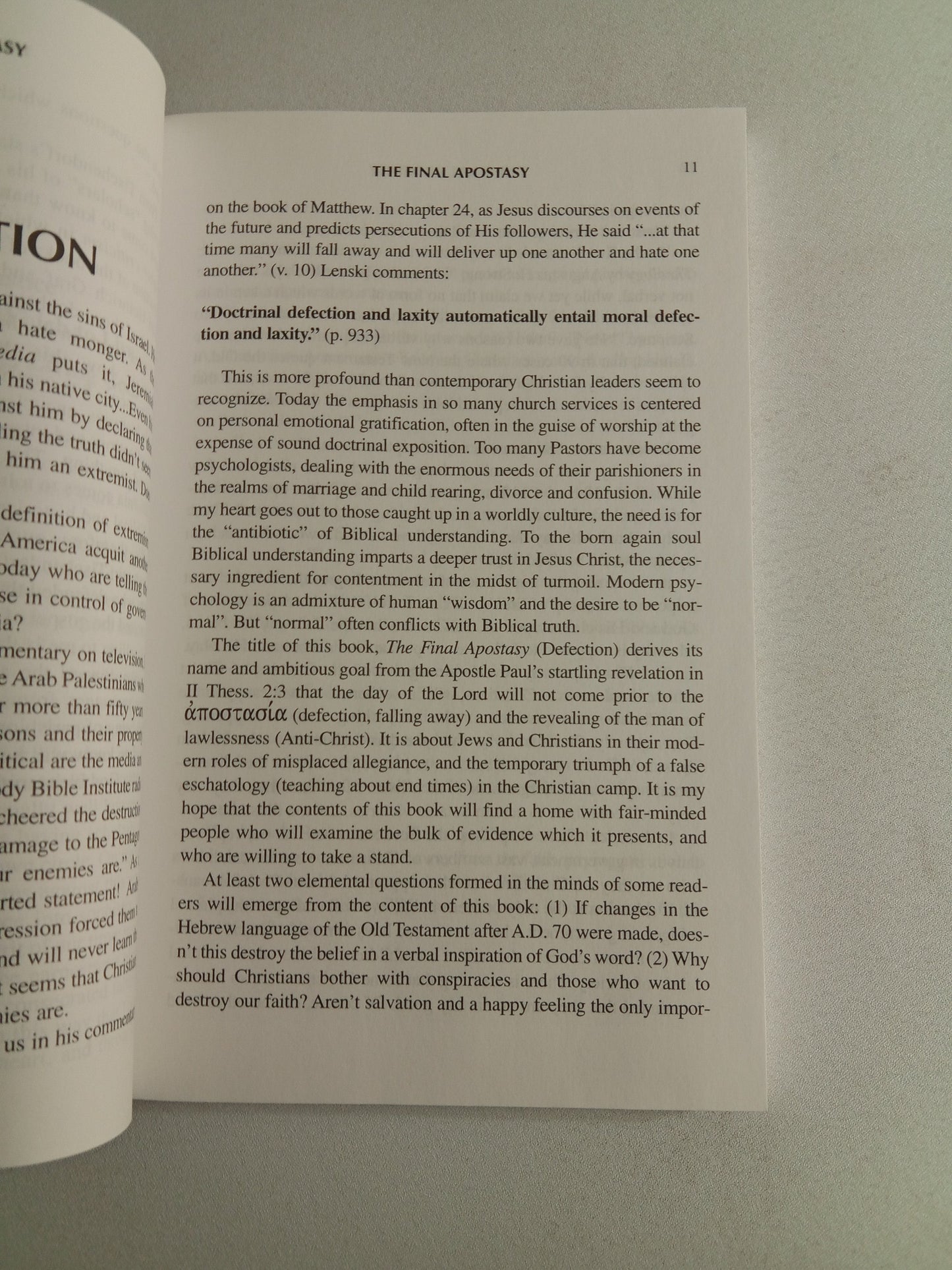 Final Apostasy: Prelude to Anti-Christ by Gordon Ginn PB