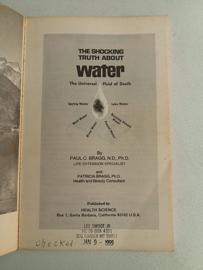 Shocking Truth About Water by Paul Bragg