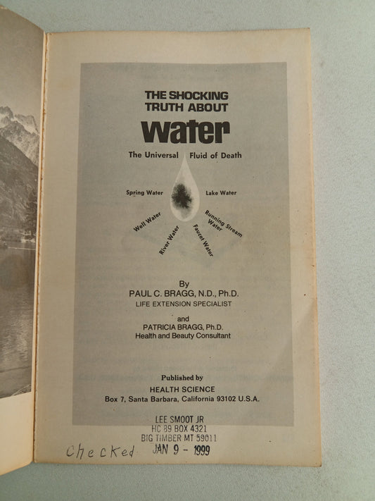 Shocking Truth About Water by Paul Bragg