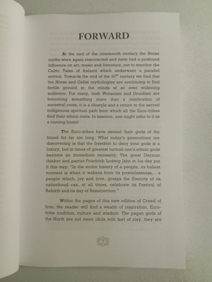 Creed of Iron: Wotansvolk Wisdom by Ron McVan PB