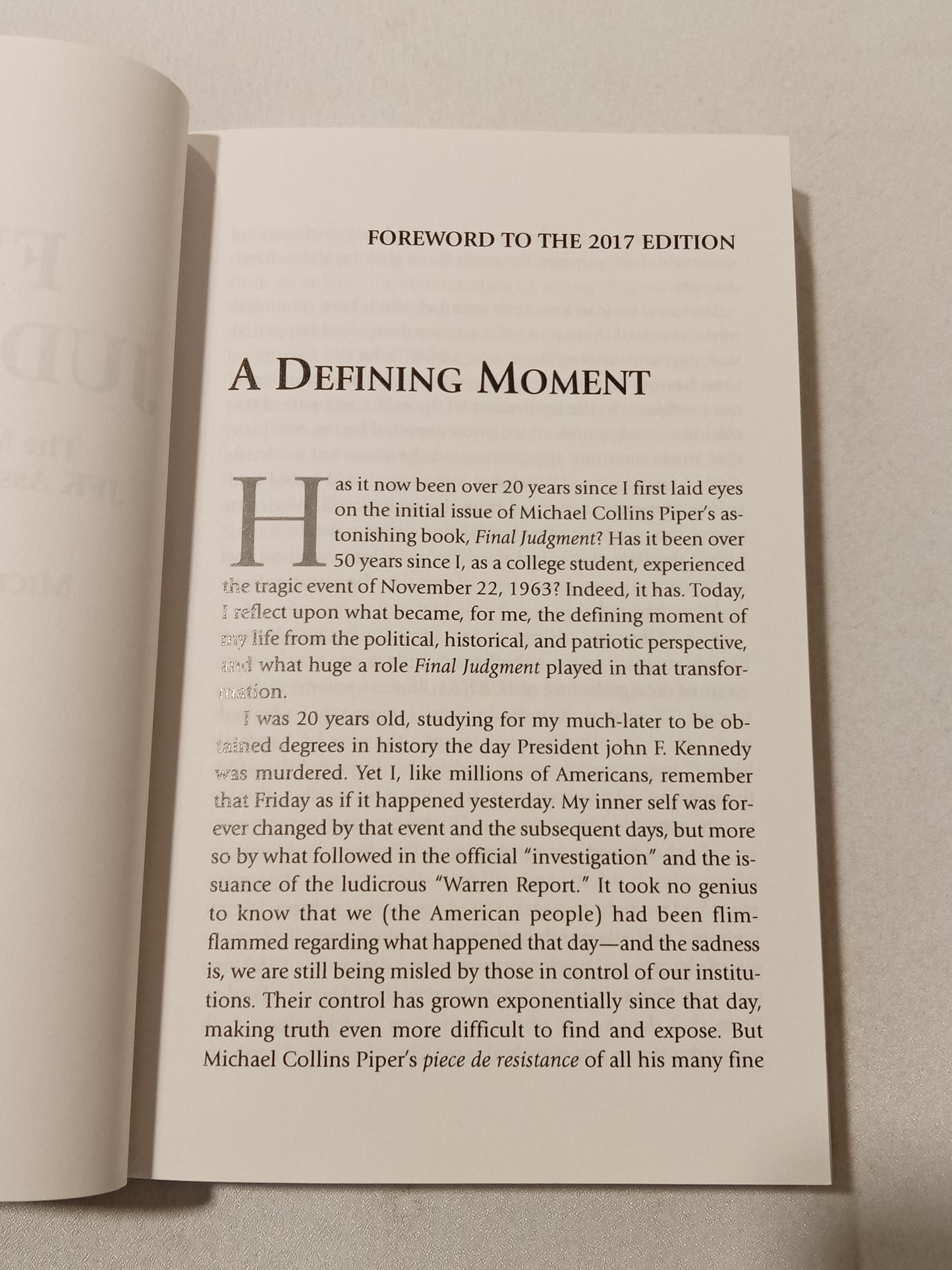 Final Judgment, Volume 1: The Missing Link in the JFK Assassination Conspiracy by Michael Piper PB