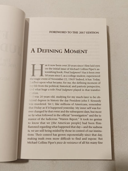 Final Judgment, Volume 1: The Missing Link in the JFK Assassination Conspiracy by Michael Piper PB