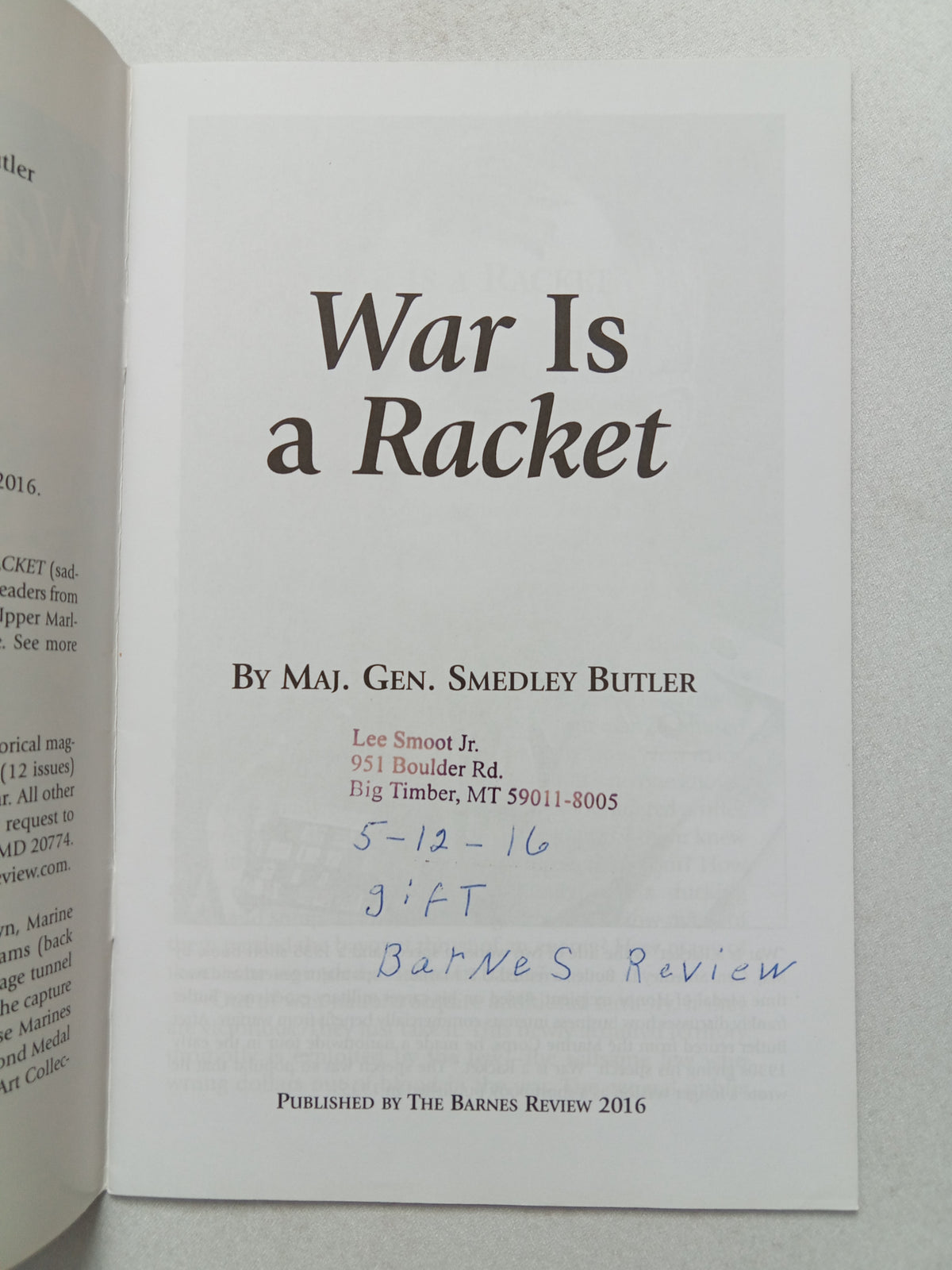 War is a Racket: The Profit Motive Behind Warfare by Smedley Butler SB