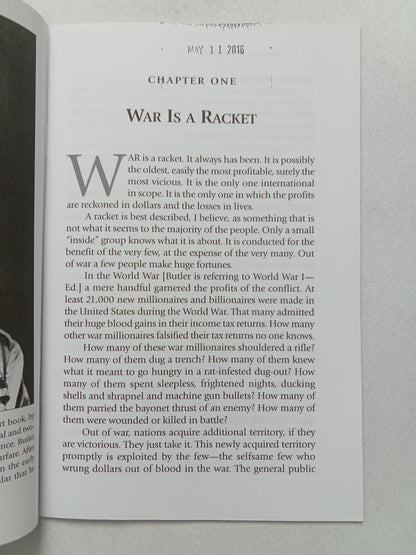 War is a Racket: The Profit Motive Behind Warfare by Smedley Butler SB