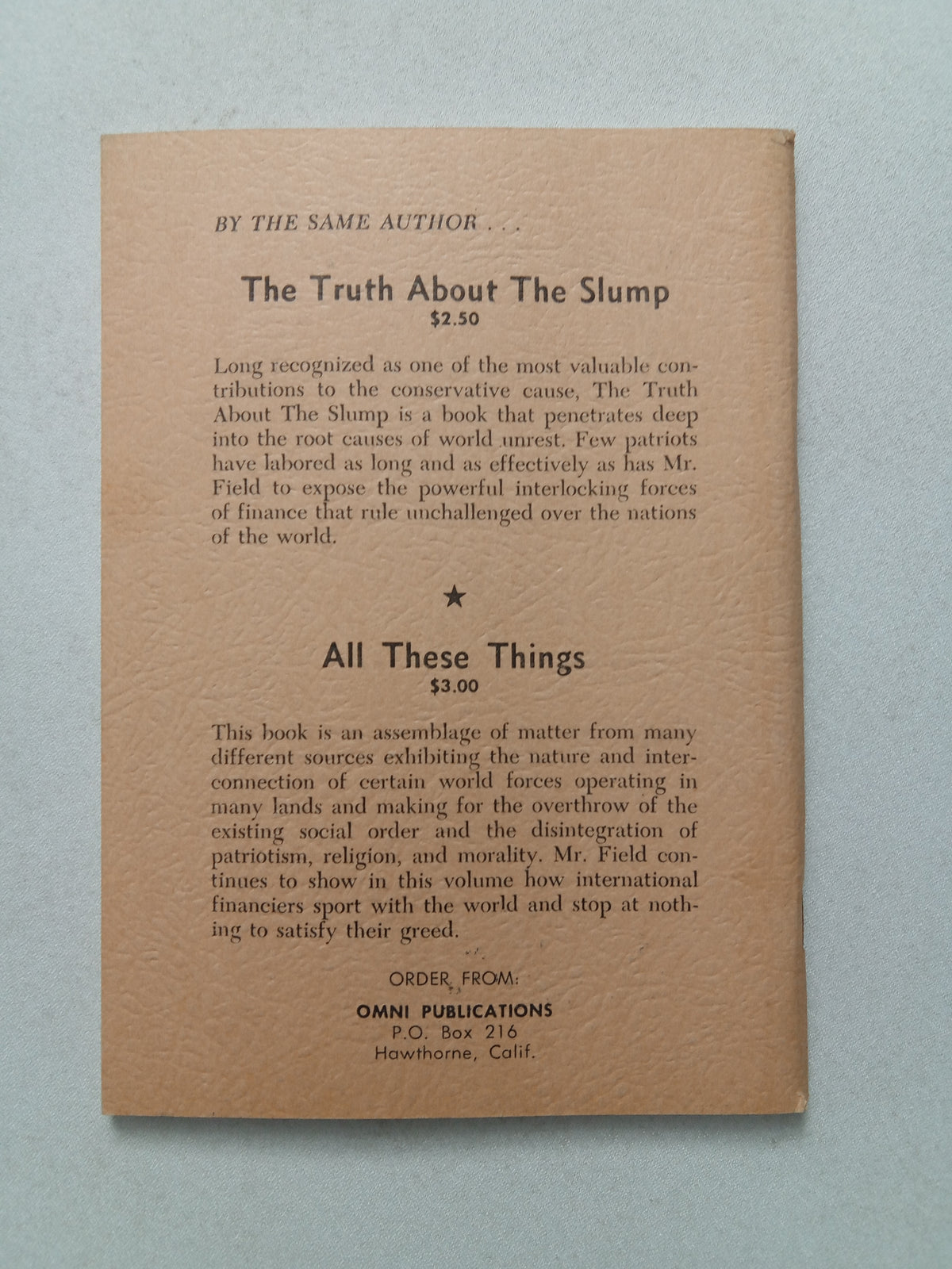 Bretton Woods Plot by Arthur Fields SB