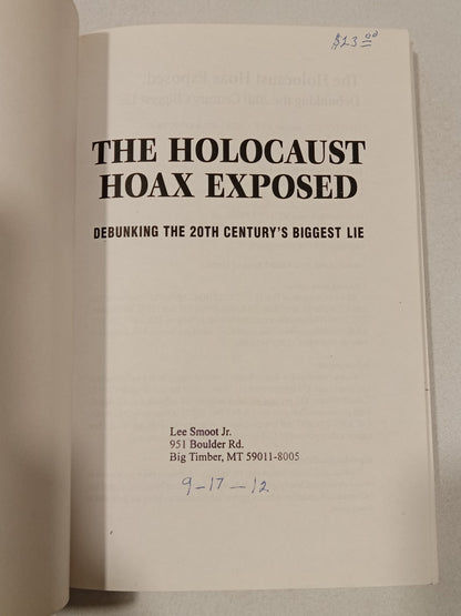 'Holocaust Hoax Exposed: Debunking the 20th Century's Biggest Lie by Victor Thorn