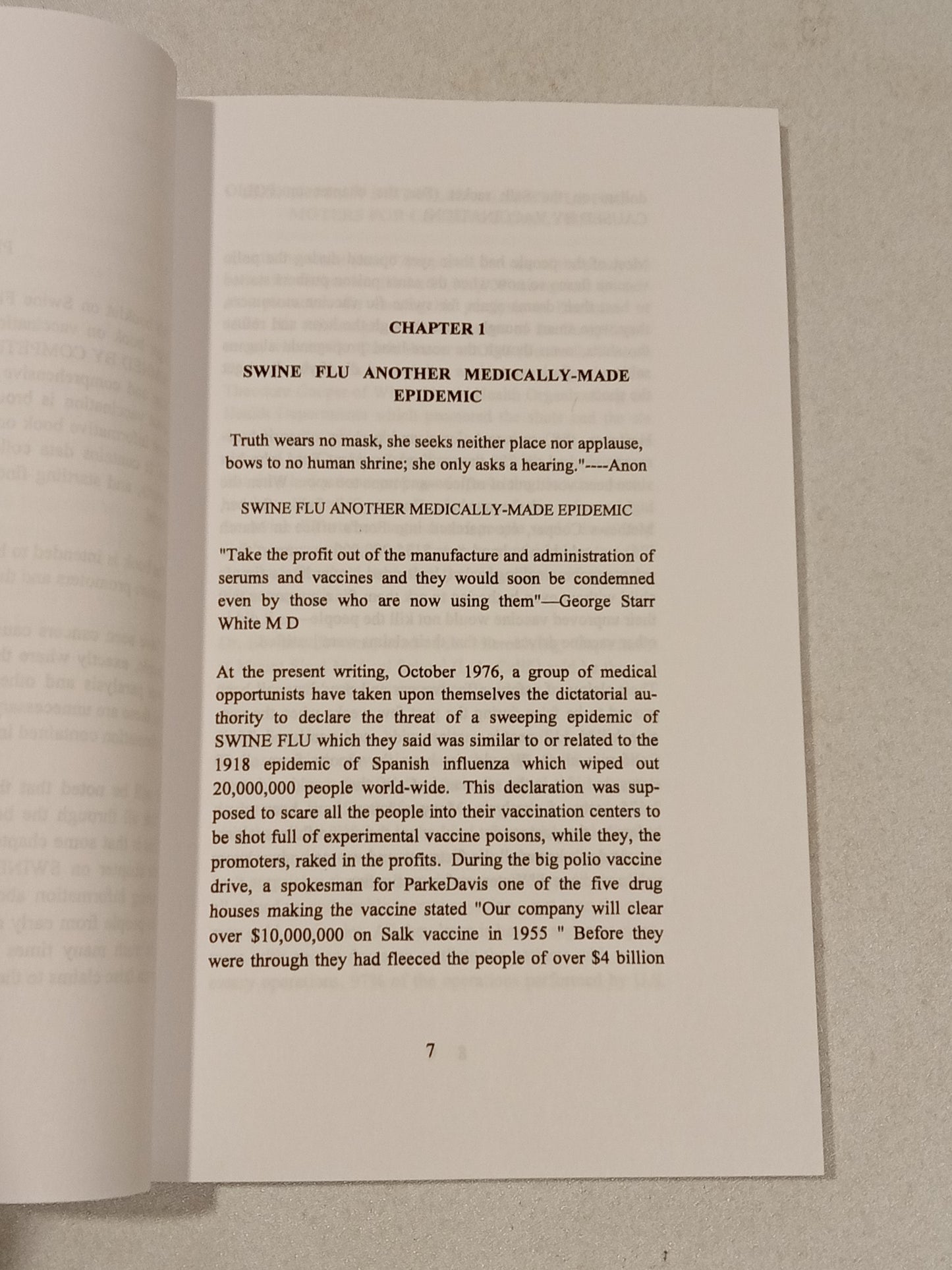 Swine Flu Expose by Eleanor McBean