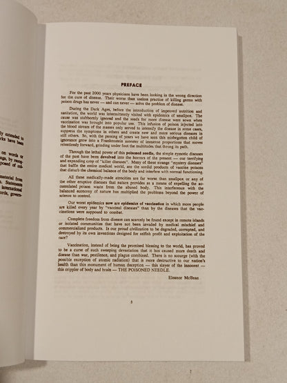 'Poisoned Needle: Suppressed Facts About Vaccination by Eleanor McBean