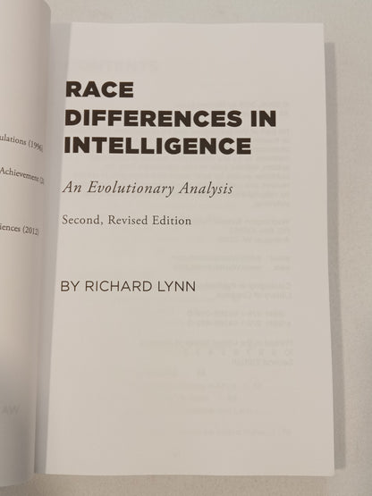 Race Differences in Intelligence: An Evolutionary Analysis by Richard Lynn PB
