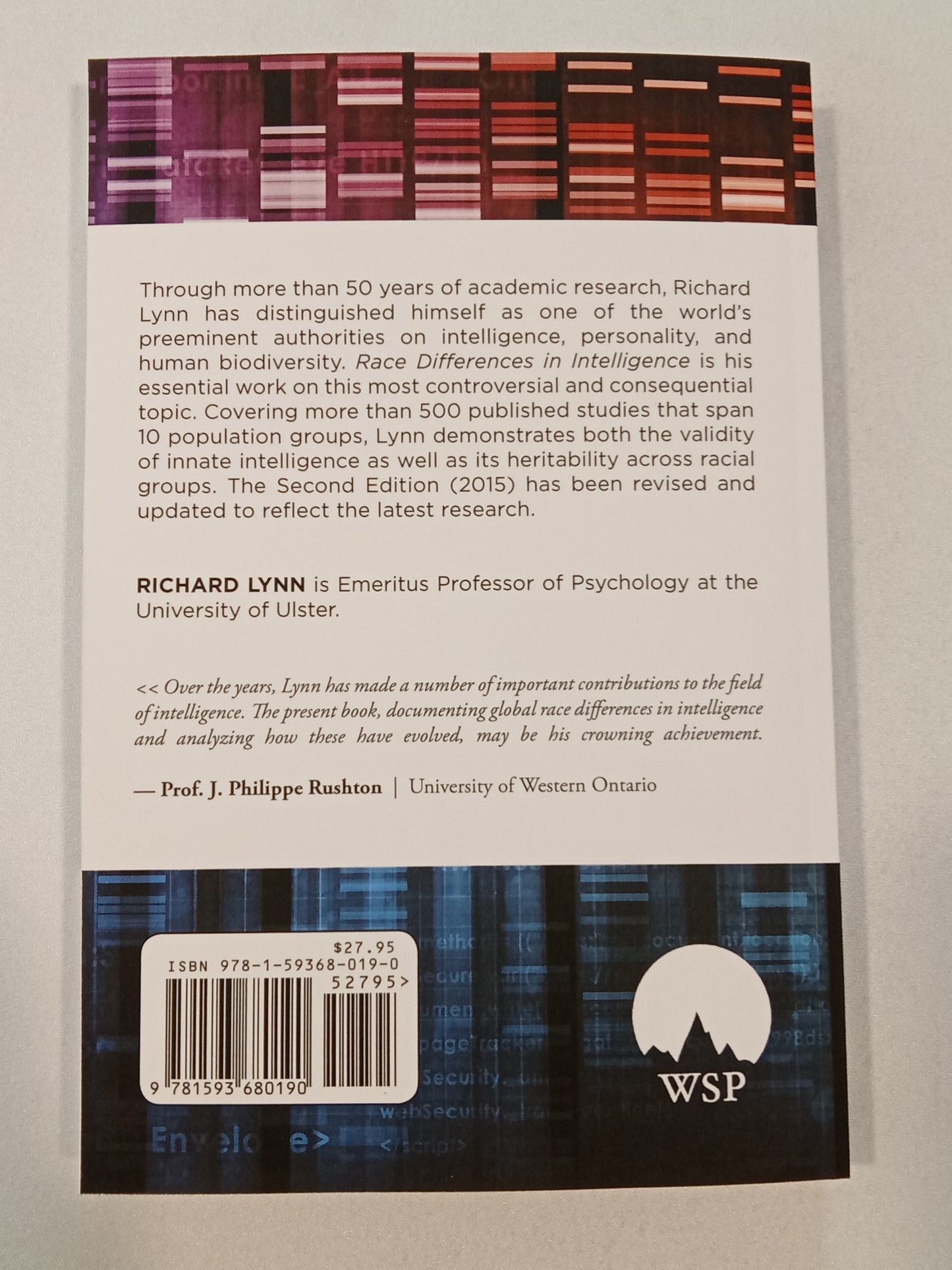Race Differences in Intelligence: An Evolutionary Analysis by Richard Lynn PB