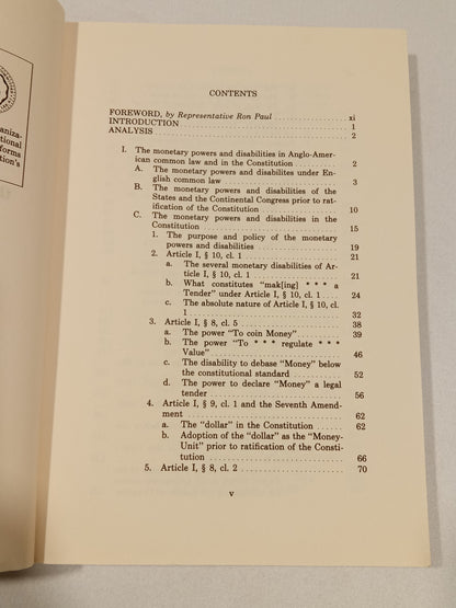 Pieces of Eight: The Monetary Powers and Disabilities of the United States Constitution by Edwin Veira