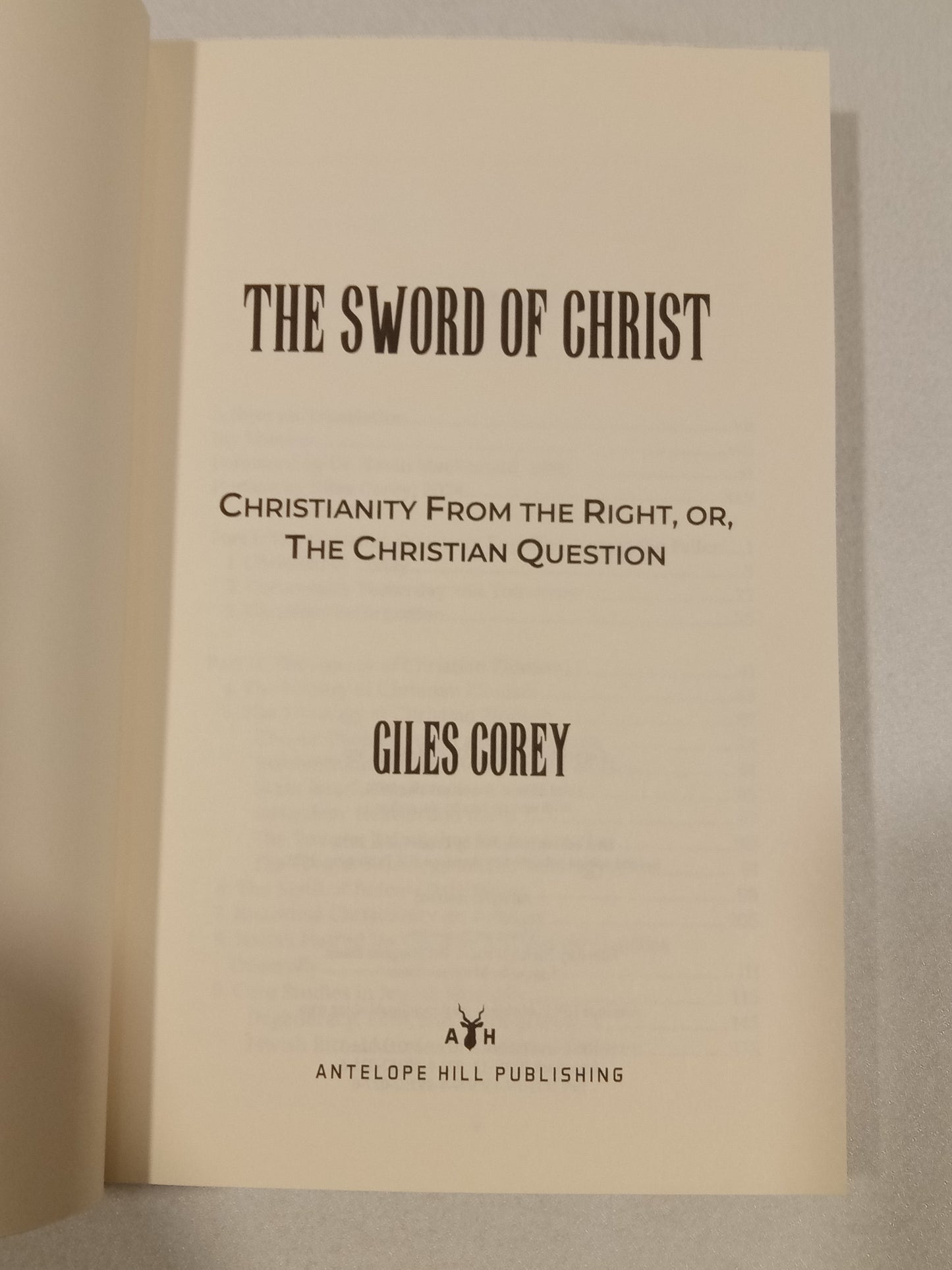 Sword of Christ by Giles Corey