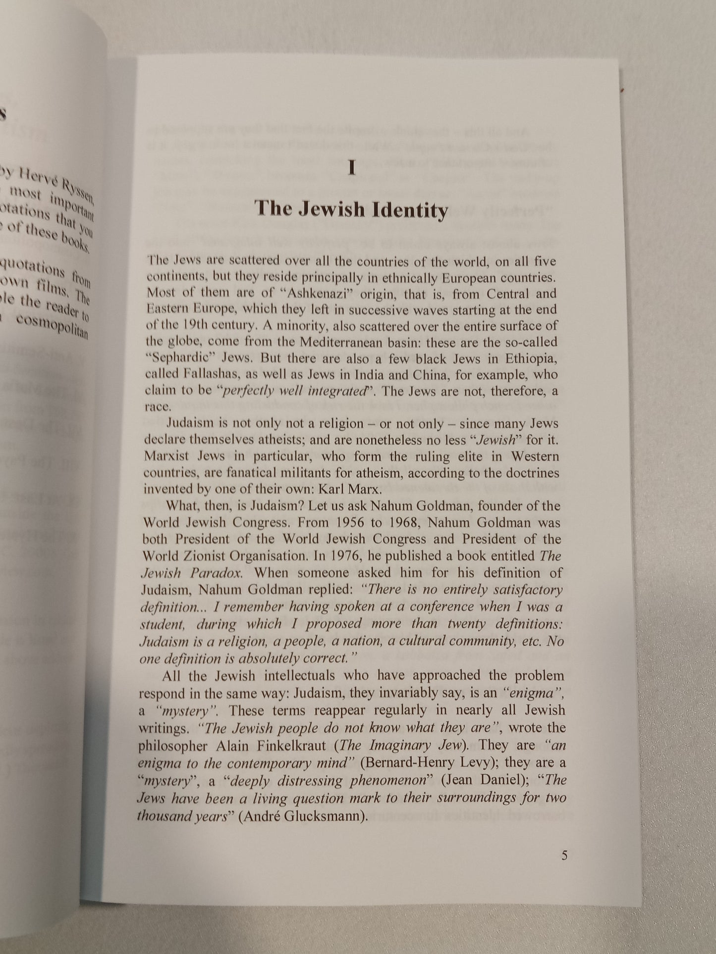 Understanding the Jews, Understanding Anti-Semitism by Herve Ryssen PB