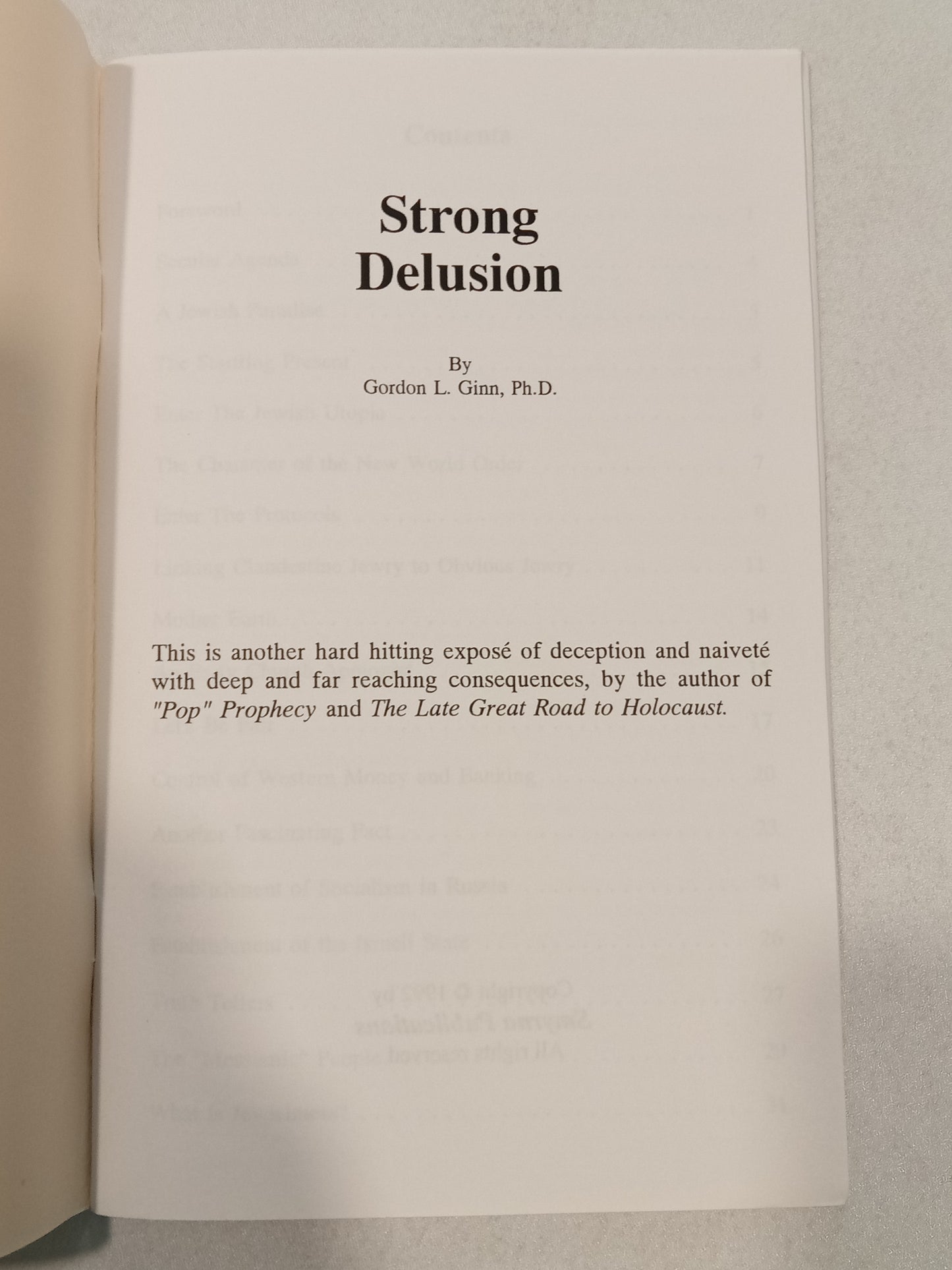Strong Delusion by Gordon Ginn SB
