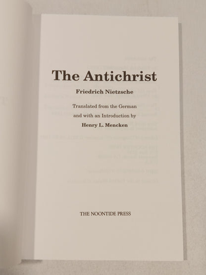 Antichrist by Friedrich Nietzsche PB