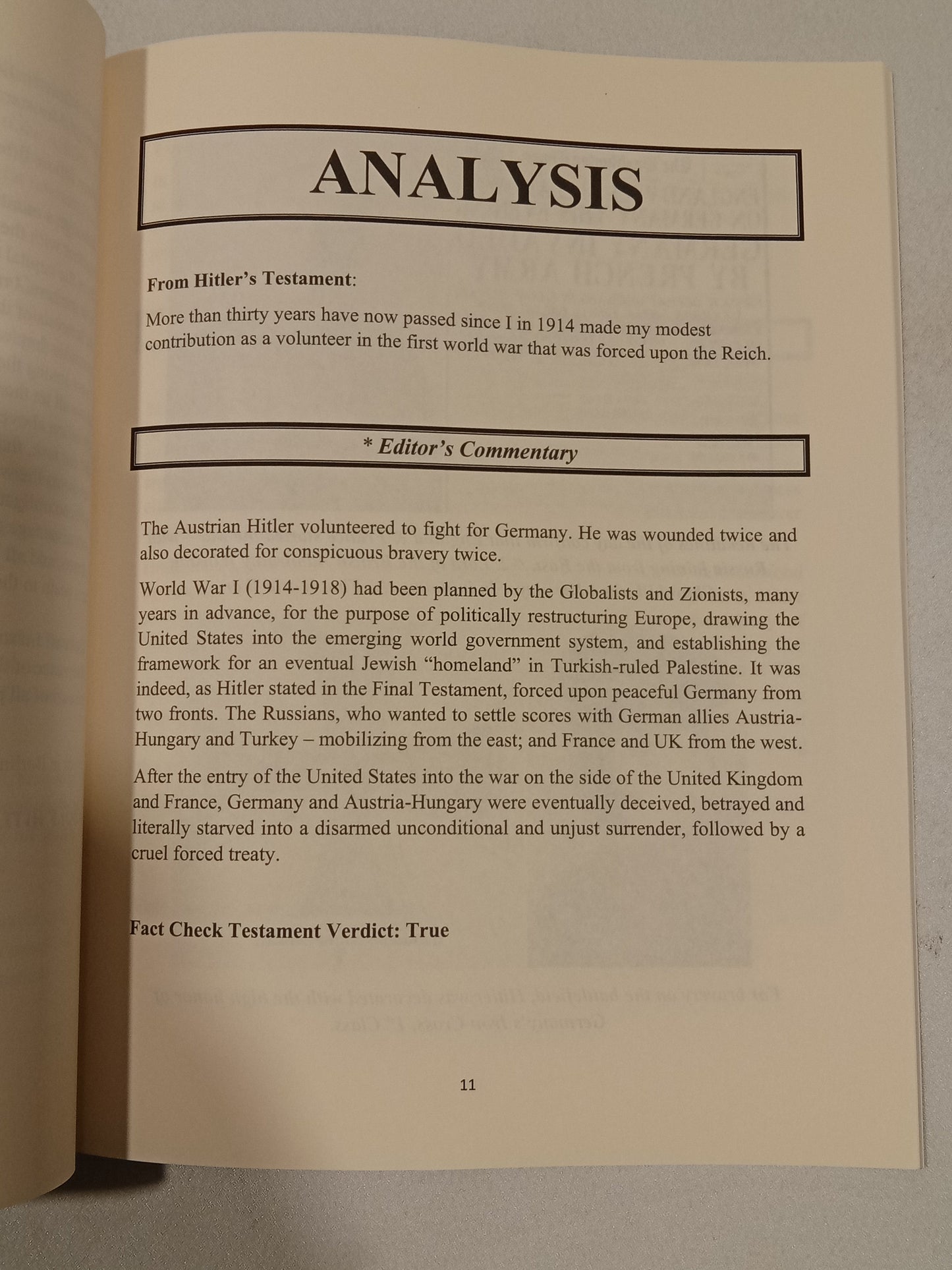 Hitler's Suicide Note: An Analysis of the Final Testament of Adolf Hitler by Michael King PB