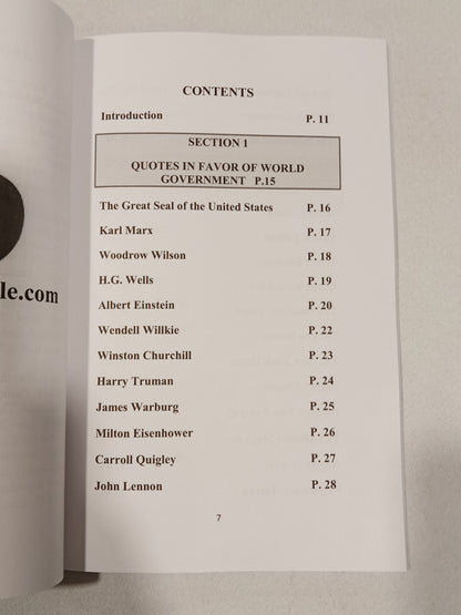 Proofs of the New World Order: Quotes from Famous People Confirming the One-World Government Conspiracy by Michael King