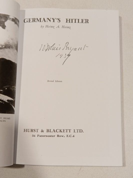 Germany's Hitler: The Only Authorized Biography by Heinz Heinz PB