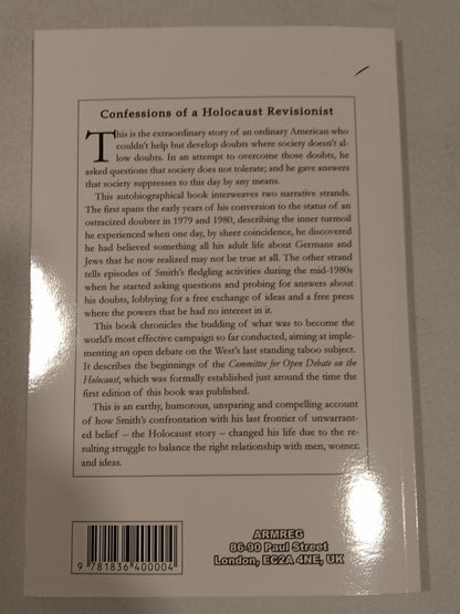 Confessions of a Holocaust Revisionist by Bradley Smith PB